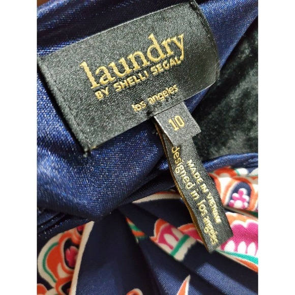 Laundry Women's Blue Polyester Long Sleeve Square Neck Knee Length Dress Size 10 - Picture 9 of 10